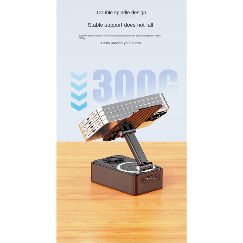 Product Introduction of Hot 3 in 1 Phone Stand with Speaker HD Sound Foldable Bluetooth Audio Phone Holder Non-Slip Portable Power Banks Bracket 24