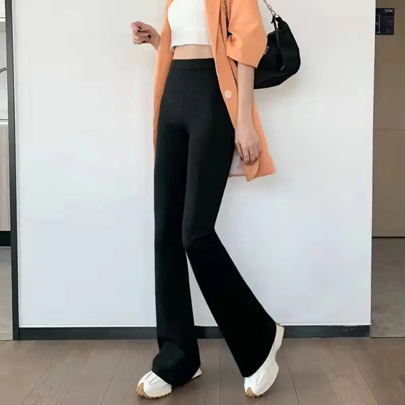 Quần Legging Ống Loe Cạp Chun Chất Thun Tôn Dáng Xinh Nữ Cotton | BigBuy360 - bigbuy360.vn