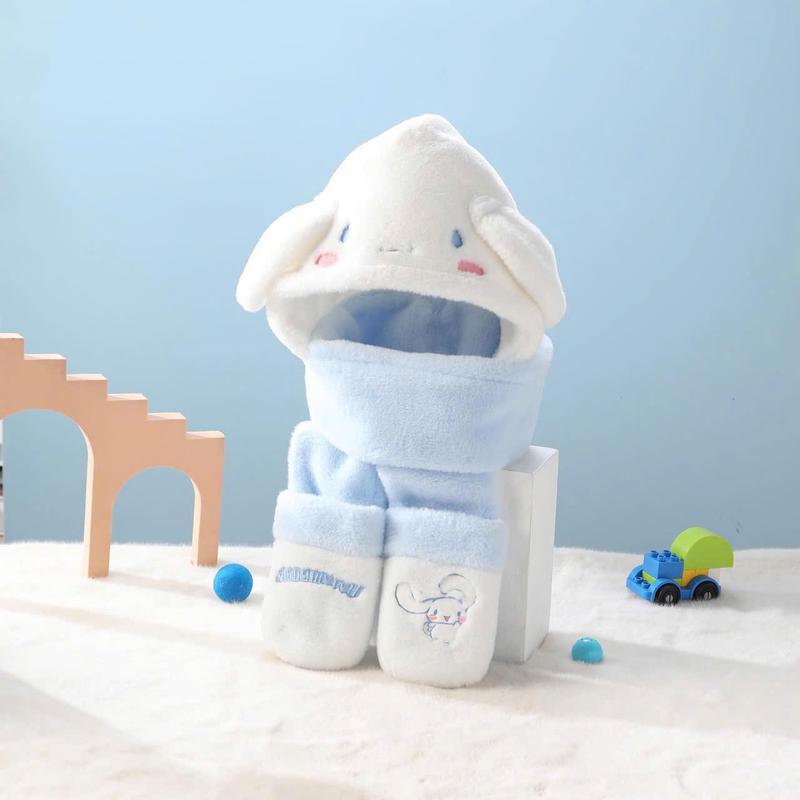 Product Introduction of Mũ Lông Cừu Kuromi Cho Bé Dễ Thương Sang Trọng và Ấm Áp Mũ 3in1 Có Xỏ Tay Nón Voi Cho Bé Gái Women Len 6