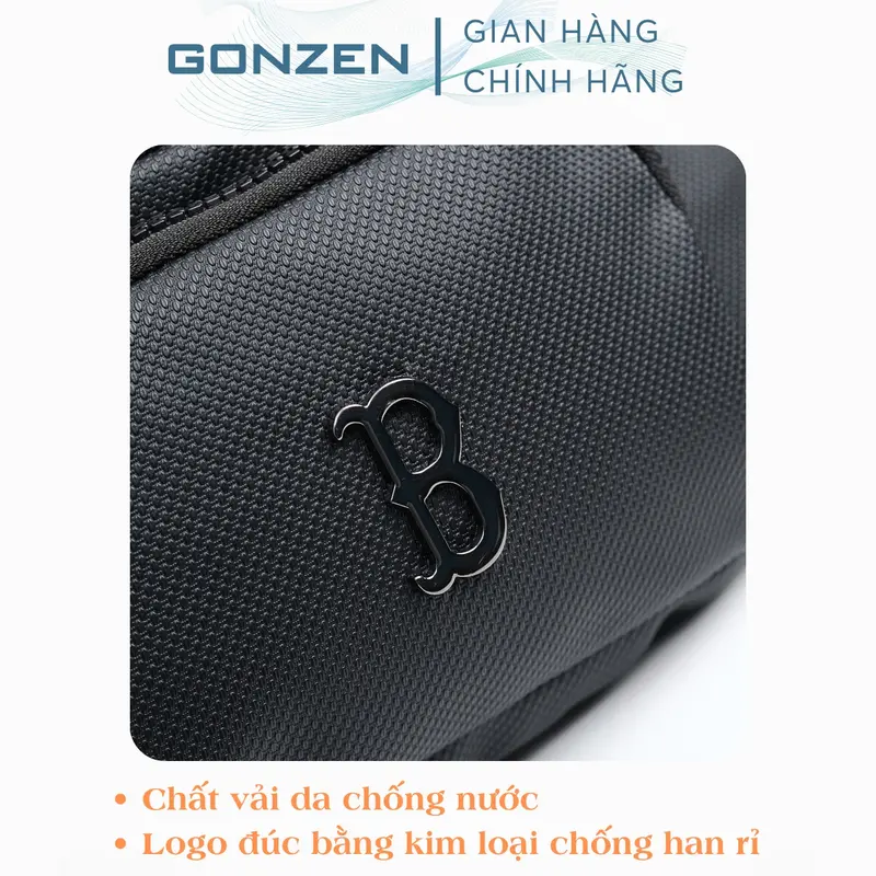 Túi Đeo Chéo Đeo Bụng Logo Chữ B Đúc Bằng Kim Loại Chất Vải Da Chống Nước Cao Cấp, Túi Bao Tử Bán Hàng Dây Khóa Mở Đa Năng Thời Trang Nam Nữ Hot Trend_GONZEN TX 21 4