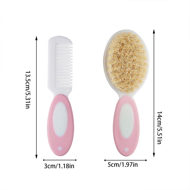 Product Introduction of Baby Hairbrush Comb Newborn Infant Toddlers Soft Hair Brush Head Massager Set Baby Kids Hair Care 1