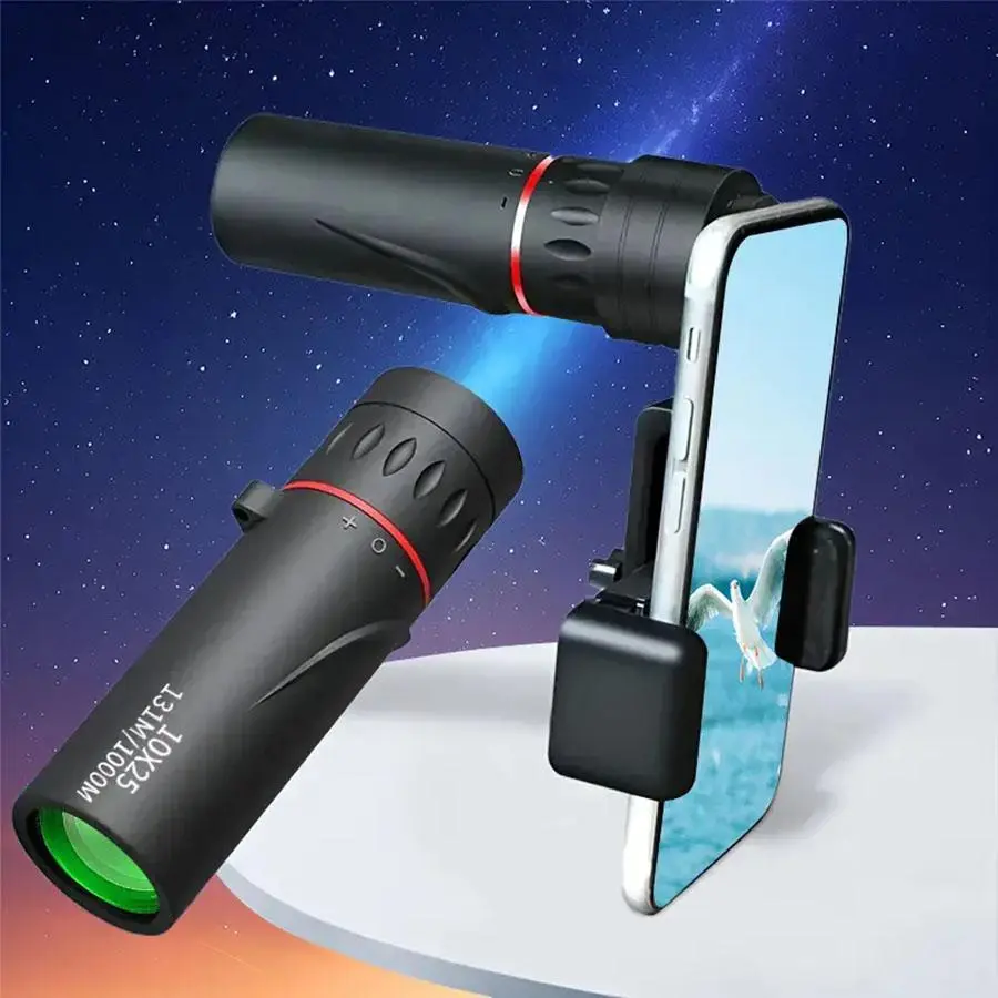 10X25 Mini Telescopes, Portable High Definition High Magnification Telescopes, Outdoor Telescopes for Observation, Nature, Watching Games