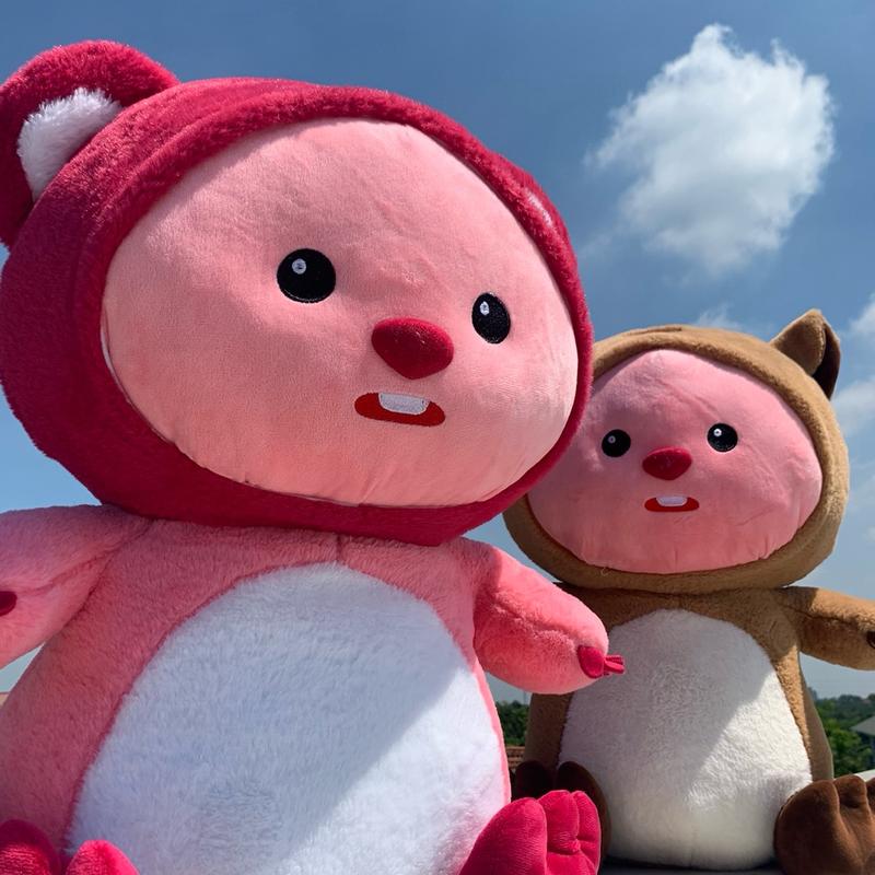  Gấu Bông Loopy đội mũ dâu Lotso cực xinh Thú nhồi bông Loopy đội mũ gấu dâu lotso   ĐO CẢ ĐUÔI  cực xinh đẹp Thú Bông loopy m8 Toy Đồ Chơi gấu  loopy  lớn 