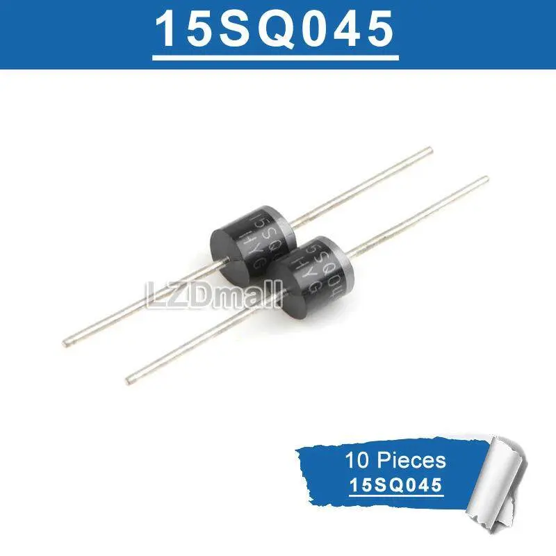 10pcs 15SQ045 15amp 45V Diode Axial Schottky Blocking Diodes for Solar Cells Panel,15SQO45 Schottky New original