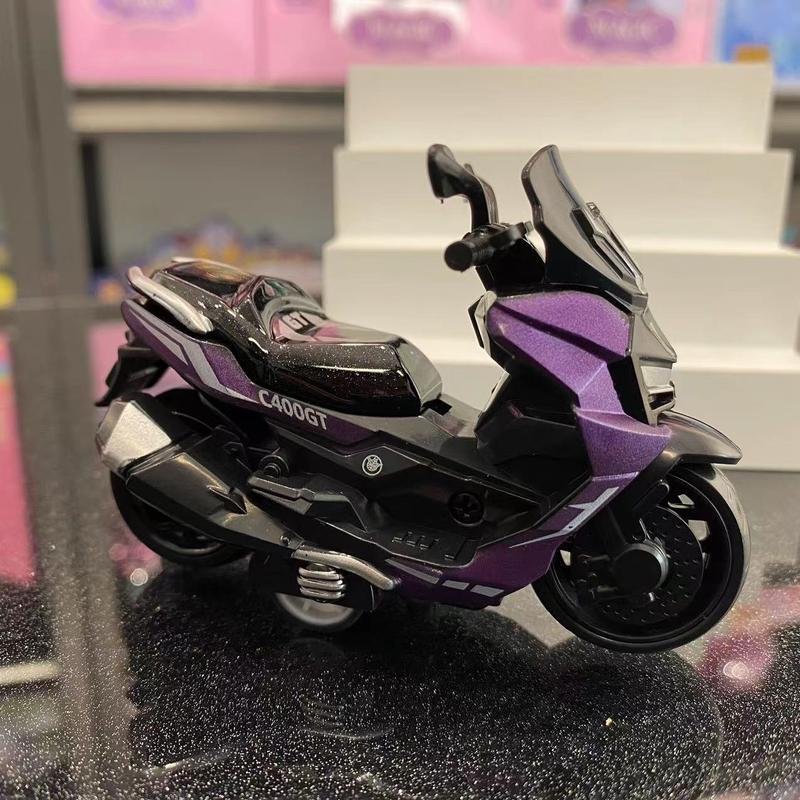 Product Introduction of Alloy Pull Back Motorcycle Simulation Pedal Toy Car Model Keychain Pendant Gift Clip Doll Gift 27