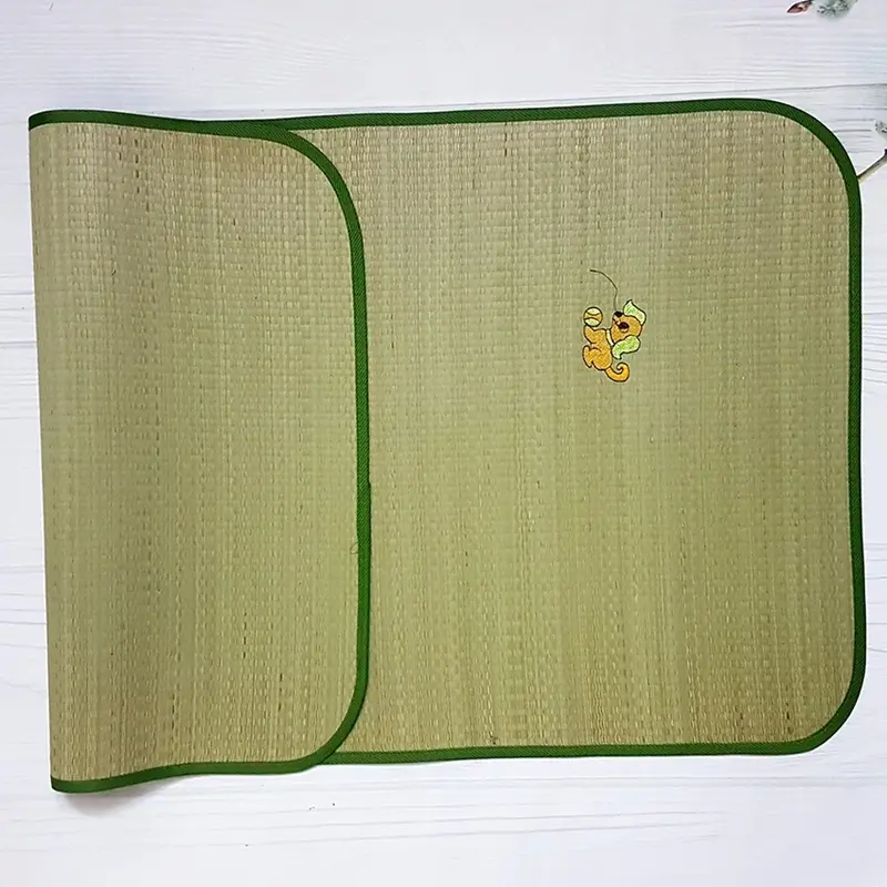 [Cói Đẹp]Chiếu Cói Mát Mùa Hè Cho Bé 2 Size To Và Nhỏ 6