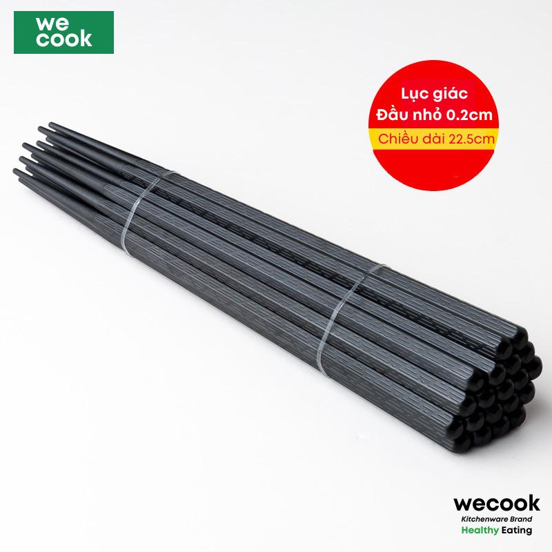  Set 10 đôi đũa sợi thuỷ tinh phong cách Nhật màu đen kháng khuẩn chống nấm mốc chống trơn trượt cao cấp  BA05  