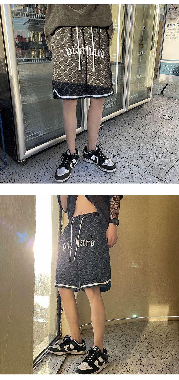 Product Introduction of 20252025 [Versatile Street Style] Cool Five-Point Denim Shorts for Men, Ins Trendy Versatile Outdoor Pants, Men's Summer Thin Loose Street Style Shorts 10