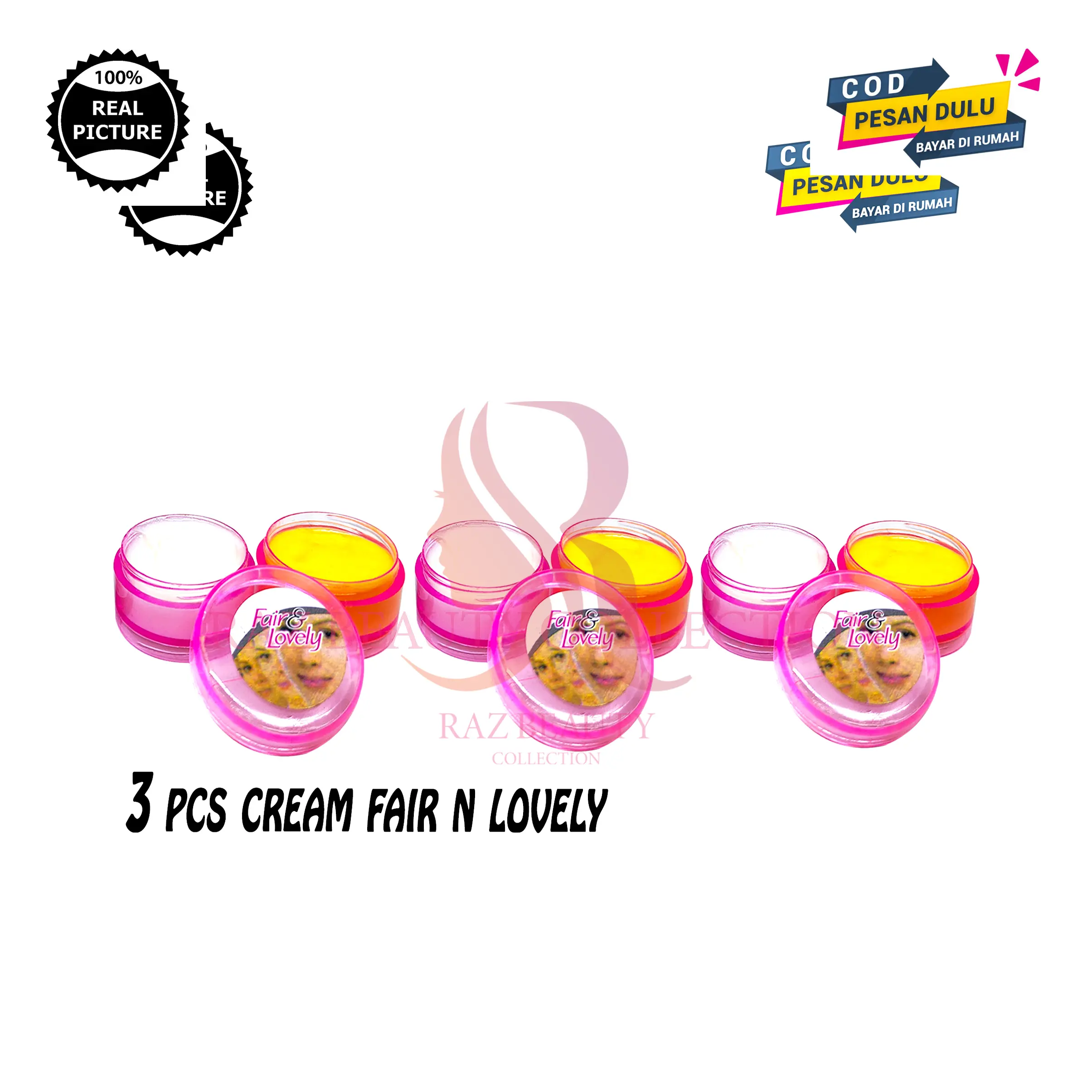 3 pcs Cream Siang & Malam Fair N Lovely