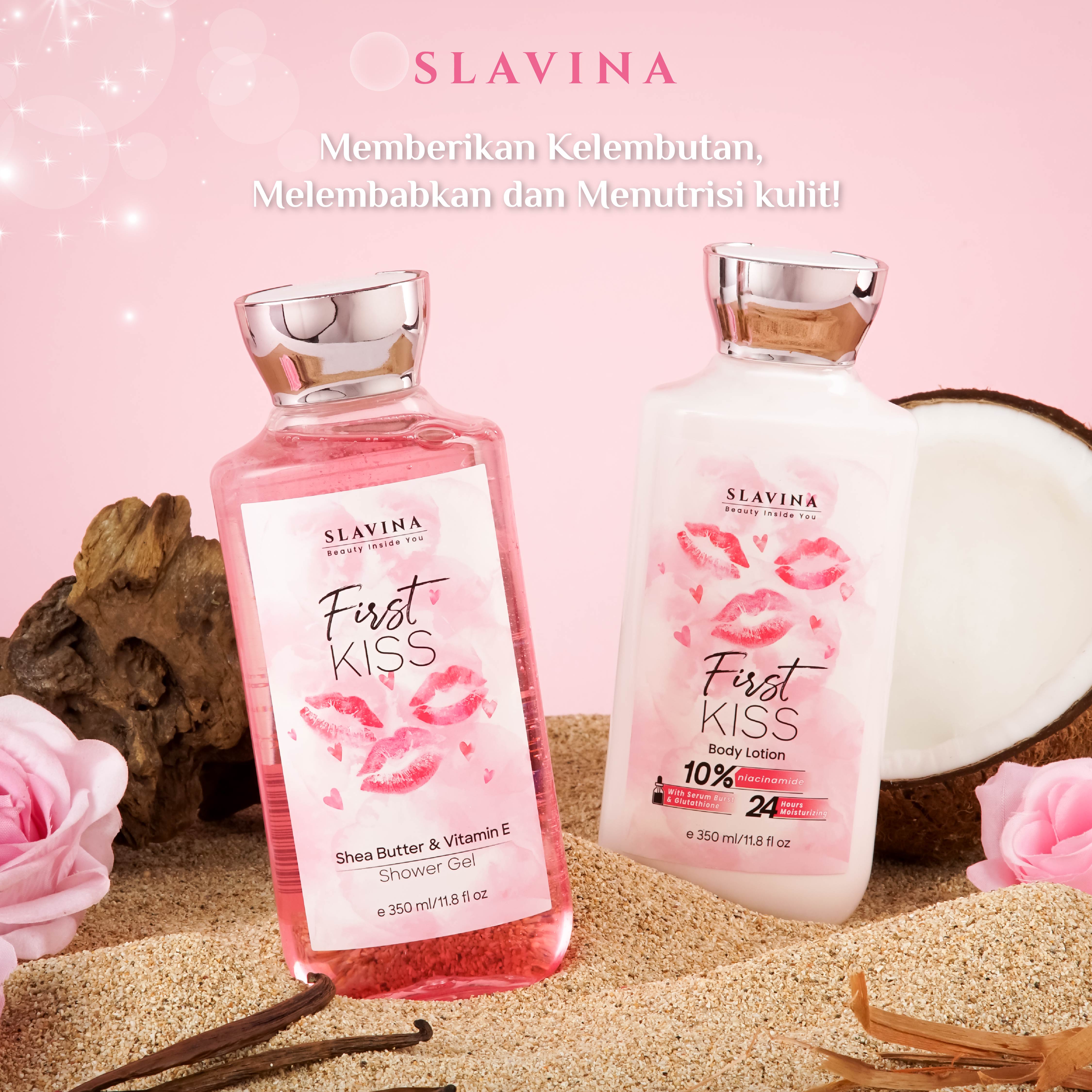 【SPECIAL TOKOMAMAGIGI】SLAVINA ALL Body Care Body Lotion dan Shower Gel by Nagita Slavina Moisturizer dan Sabun Mandi Cair 350ml
