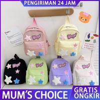 Gambar [MUM'S CHOICE] Tas Sekolah Anak-anak Tas Sekolah Bintang Ransel Kartun Ransel Wanita Tas Ransel kuliah Multifungsi Tas ala Korea Cute Kids Backpack - white dari Mum & Baby BEST Kab. Tangerang 1 Tokopedia