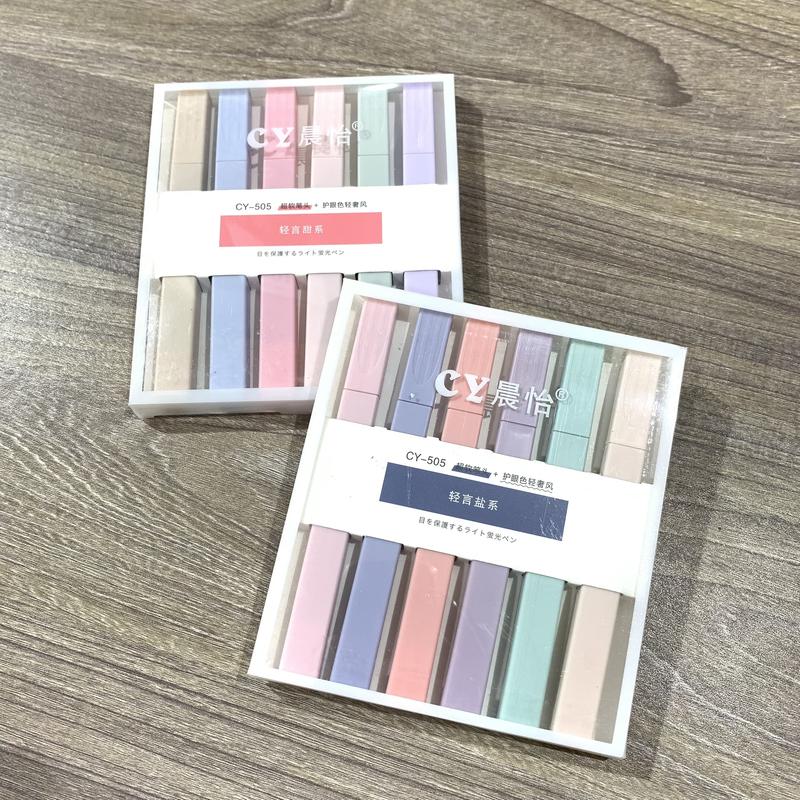 Set 6 bút highlight thân vuông màu Pastel , bút đánh dấu ghi chú