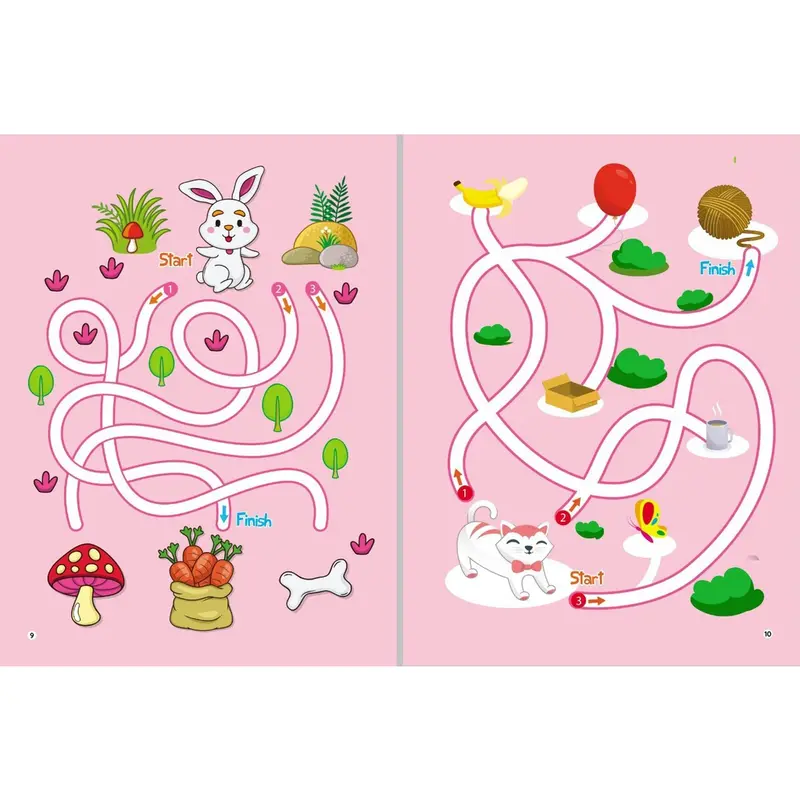 Combo 4 Sách Trò Chơi Mê Cung Phát Triển Trí Tuệ 1234 Tặng Kèm 2 Bút - Phiên Bản Wipe Clean Viết Xóa Được Dành Cho Trẻ 2-6 Tuổi 4
