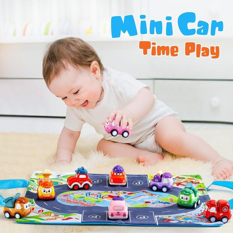 LULULIA Toys for 1 Year Old Boys Gifts, 12 Pcs Pull Back Cars Toddler Toy Cars for 1 2 Year Olds, 1st Birthday Gifts for Boys Girls, Christmas Baby Gifts Boys Toys Age 1 1