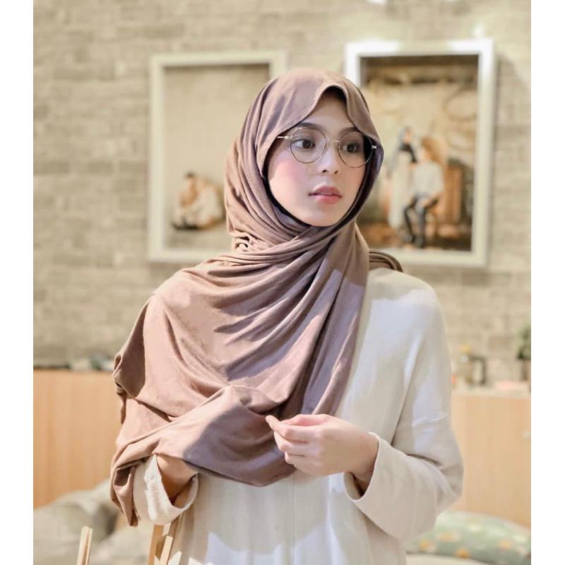 PROMO! PASHMINA KAOS JERSEY BY HIJABI.SHOP | HIJAB ALA MAMA UCEL/HEIDY | COCOK UNTUK DAILY CASUAL KAMPUS KERJA HANGOUT JALAN-JALAN SANTAI 3