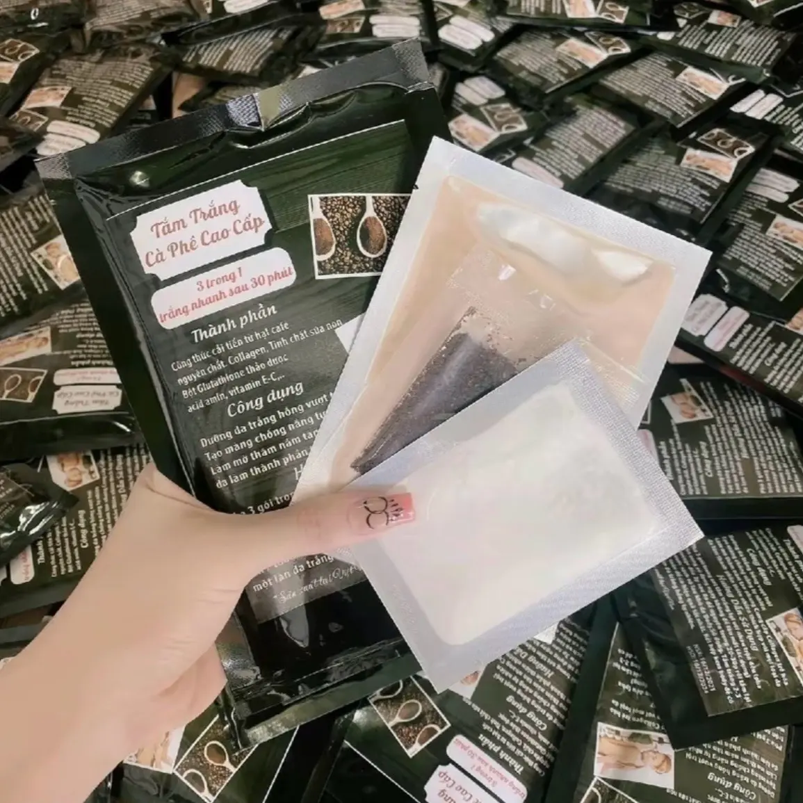 Sét tắm trắng cafe cao cấp 3trong1