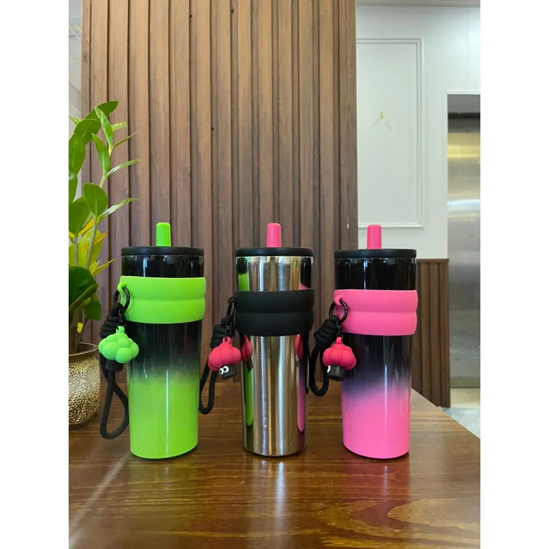 Ly giữ nhiệt FUN 710ml bình giữ nhiệt có ống hút inox 316 cao cấp tặng kèm móc khóa, túi đựng ly và cọ rứa bình