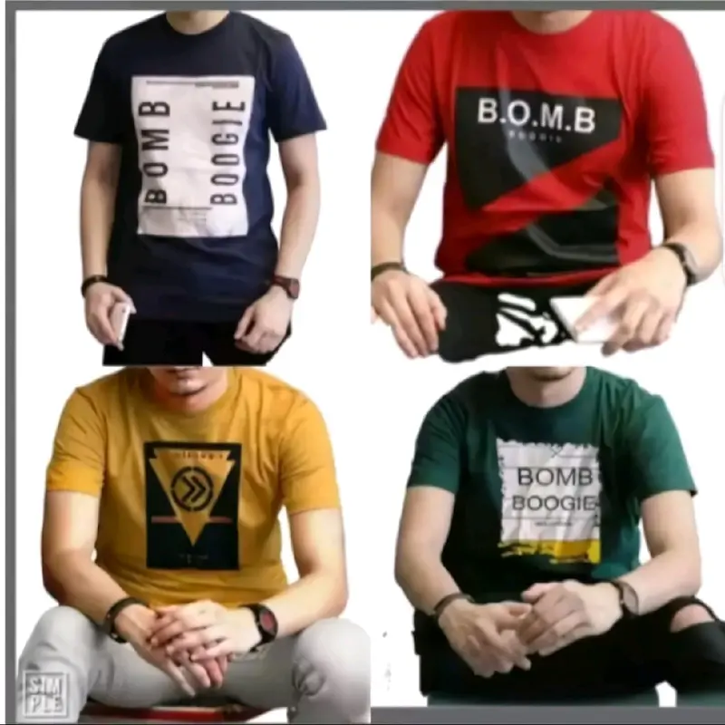 PAKET HEMAT 7 KAOS HARIAN DEWASA Pria Oblong Baju Distro SEMI Katun Surfing Sablon Atasan Pendek Keren  Santai 1