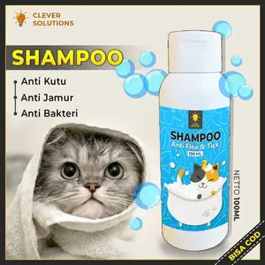Shampoo Kucing Anti Kutu Anti Jamur Anti Flea & Tick 100 ML Bisa COD Aroma Bubble Gum Soft