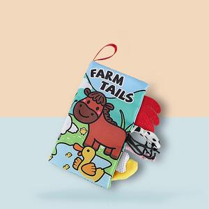 Colorful Baby Books, Cute Cartoon Tails Sensory Cloth Book, Touch & Feel Sensory Toys, Stress Relief Toys for Birthday Gift, Great for Gift
