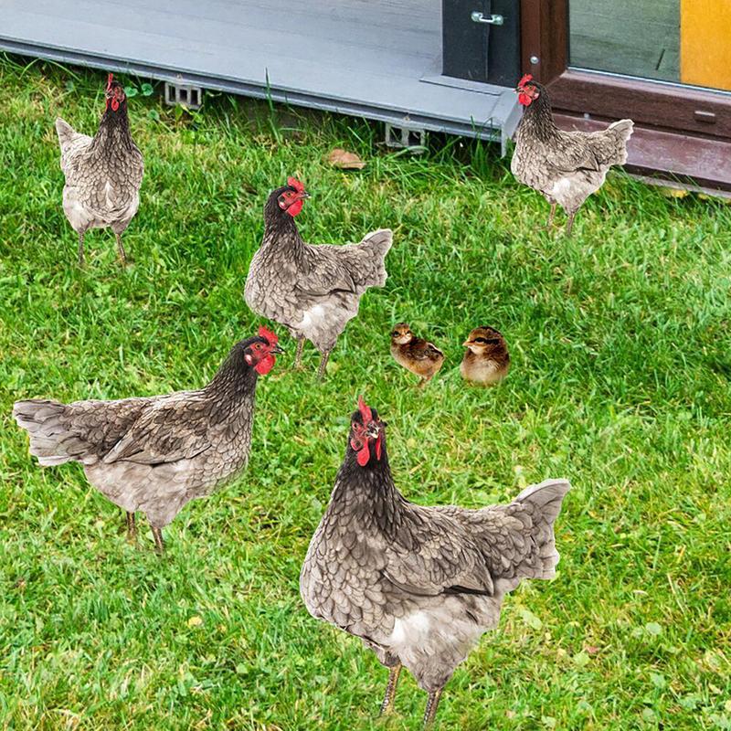 Rooster Decor Realistic Life-like Ornamental Double-sided Printing Acrylic Garden Statue Chicken for Yard 1