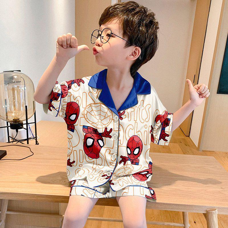Đồ Ngủ Mỏng Mùa Hè Cho Bé Trai, Bộ Đồ Điều Hòa Không Khí Cho Trẻ Em, Hàng Mới Về, ngắn Tay, Phong Cách Người Nổi Tiếng Trên Internet, Thích Hợp Cho Trẻ Em Lớn, Đồ Mặc Nhà Hoạt Hình, Thiết Kế Hoạt Hình Dễ Thương, Năm 2025, 4038 Phản Hồi Tích Cực 2