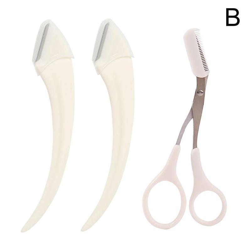 Product Introduction of Buy 1 Get 2 Free Curved Eyebrow Trimmer Facial Eyebrow Scissors With Comb Stainless Steel 29