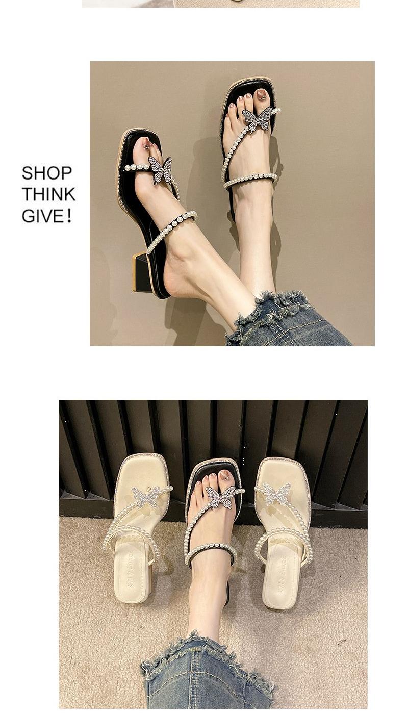 Product Introduction of Dép Nữ, Phong Cách Pháp, Thắt Nơ Cổ Tích Thanh Lịch, Giày Cao Gót Nhỏ Dép Lê đính đá Thích Hợp Mặc Mùa Hè, Hàng Mới Về Năm 2025, Có Thể Mặc Ngoài Trời 3