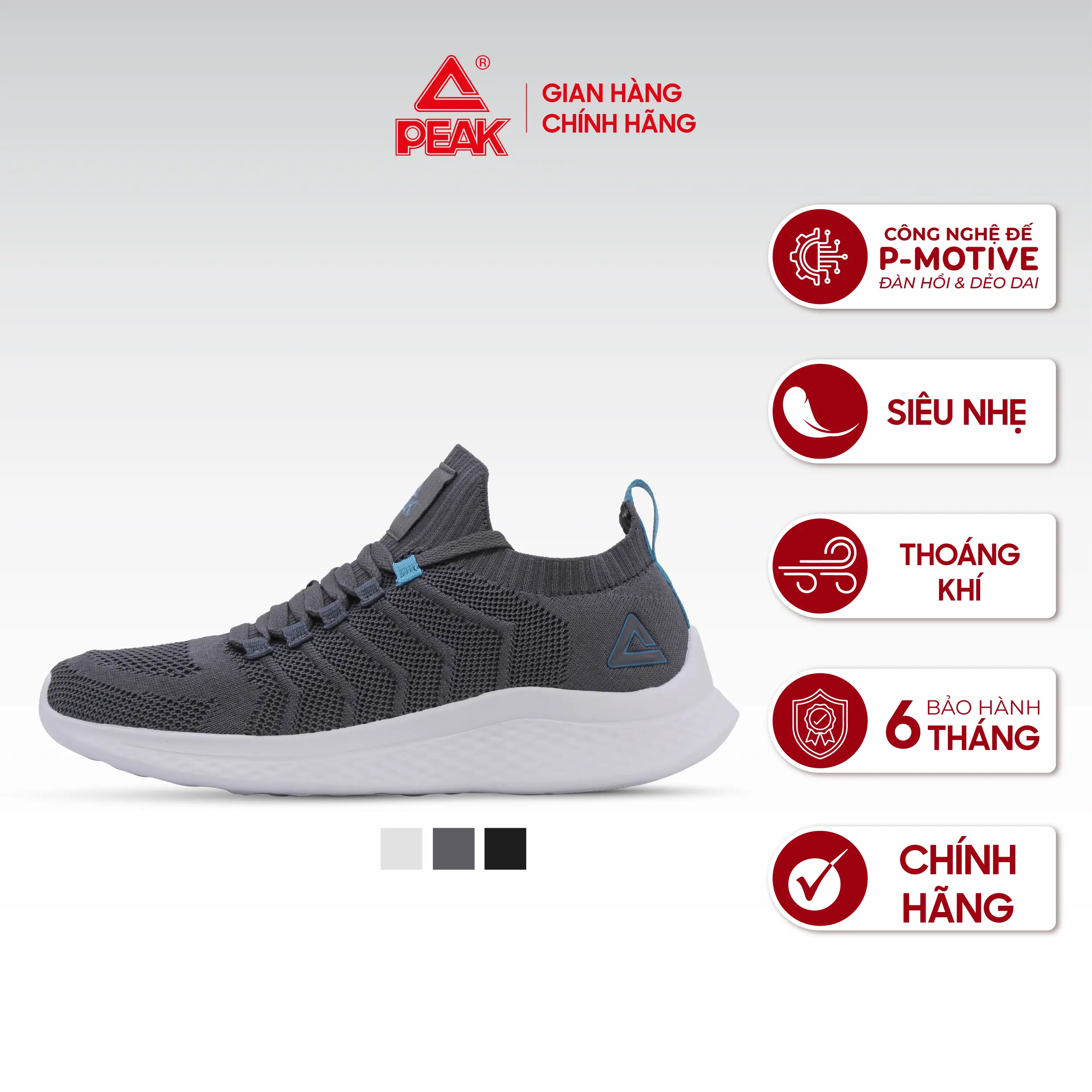 Giày Chạy Bộ Thể Thao Nam PEAK Feather Lite EW0127H EW2207H Thoáng khí Thoải mái Sneaker Sport Tập Thể Dục