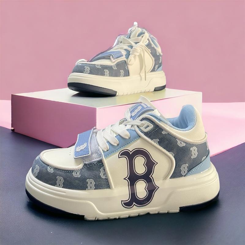 Giày thể thao MLBI Mid Xanh - Giày thể thao nữ đế cao thời trang,sang trọng Sneaker Shoes 1