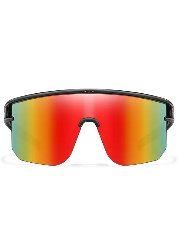 Kids Flat Top Outdoor Sports Sunglasses, Unisex Design Tinted Mirrored Lens, Windproof Glasses for Baseball  Cycling Hiking Fishing Travel Vacation Beach 8
