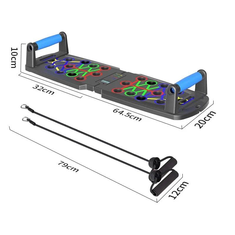 Product Introduction of Portable Multifunctional Push-up Board Set With Handles Foldable Fitness Equipment For Chest Abdomen Arms And Back Training 2