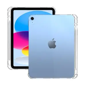 SILICONE CASE FOR IPAD PRO M1 M2 M3 M4 M5 11 12.9 13 AIR 6 7 8 9 10 11 MINI 1 2 3 4 5 6 7 CLEAR PENSLOT ANTI CRACK SOFTCASE