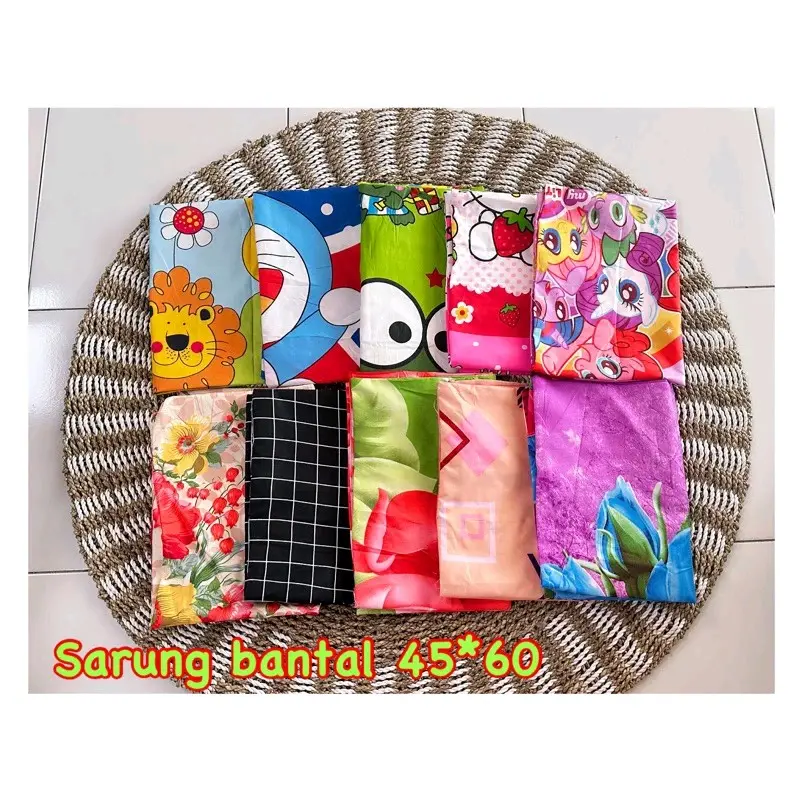 paket hemat, sarung bantal cantik murah lembut dapat 10pcs