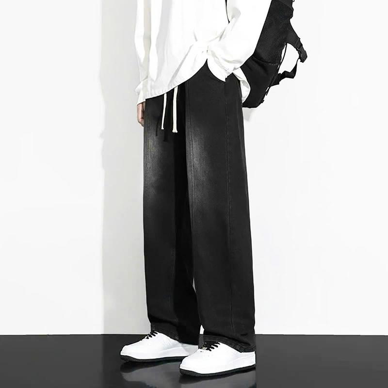 TÓP BÁN CHẠY - Quần baggy jean nam ống rộng màu đen wash nhạt chất bò dãn nhẹ B037 dáng chuẩn Menswear Pants Có Túi - TCS Trùm Chuyên Sỉ