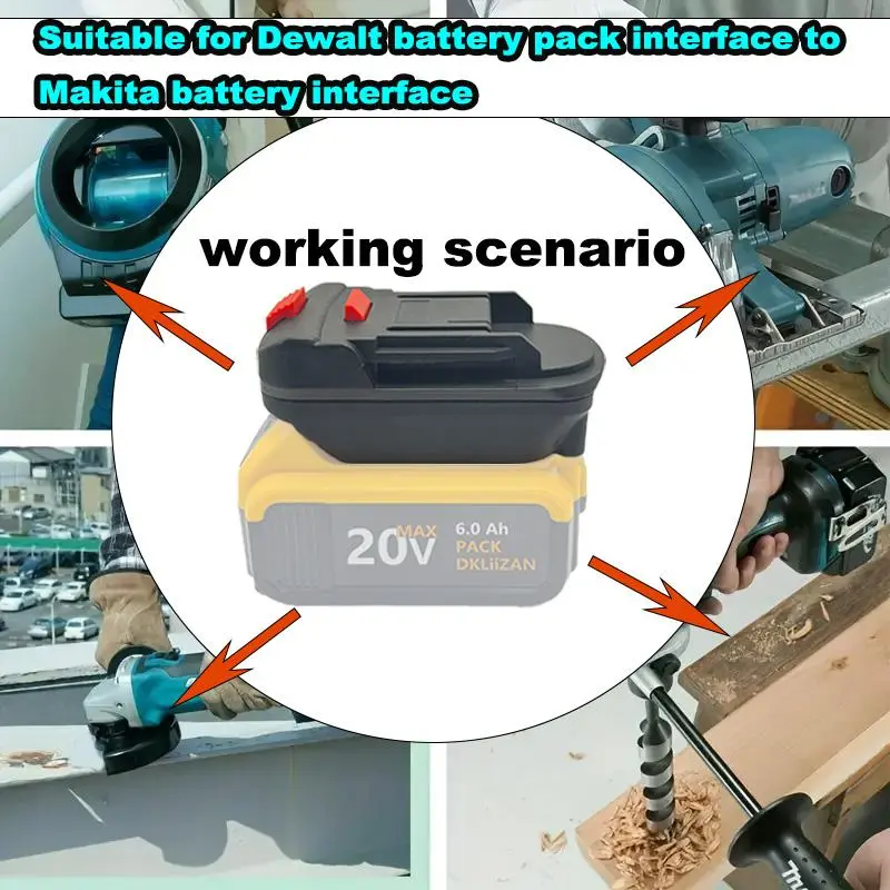 DW to MT Converter, Power Tool Accessories, Suitable for 18V-20V Applications, Ideal for Cordless Drills and Power Tools 6