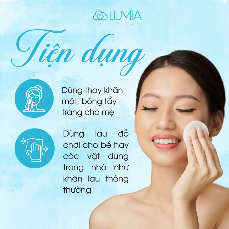 [ĐA KHO] Combo 2 Túi 900gr Khăn Vải Khô Đa Năng Cho Bé Lumia Mềm Mịn Dai Thấm Hút Tốt An Toàn Cho Bé 8