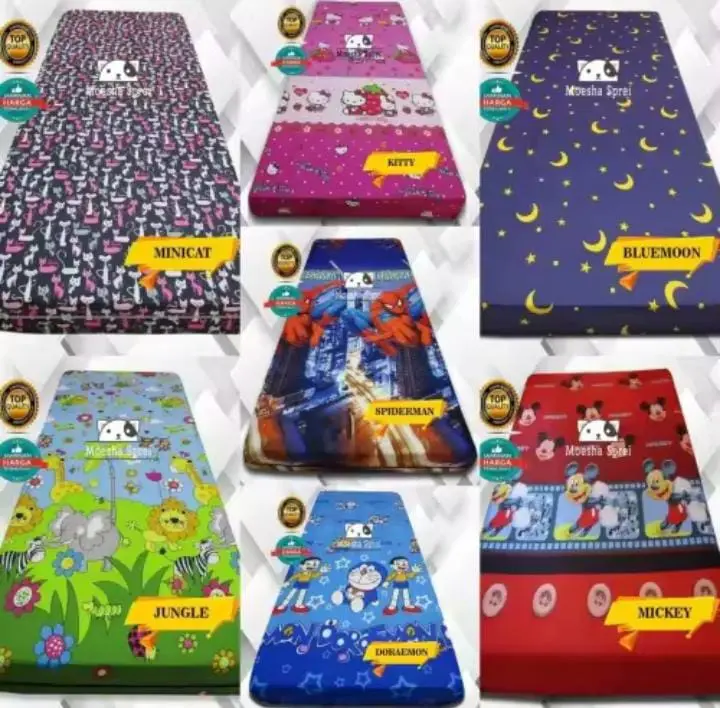 promo sarung kasur busa sprei resleting motif karakter cewe,laki,dewasa random terbaru 2024 8