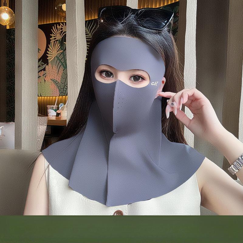 Mặt Nạ Che Mặt Che Nắng Toàn Mặt, Hàng Mới Về Mùa Hè, Thoáng Khí, Bảo Vệ Cổ Và Trán, Tích Hợp, Không Để Lại Dấu, Chống Nắng, Chống Tia UV, Trang Sức Thời Trang, Bảo Vệ Cổ 7