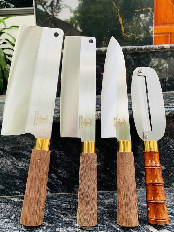  bộ 3 dao kèm dao bào làm bằng thép trắng không gỉ 420J2 