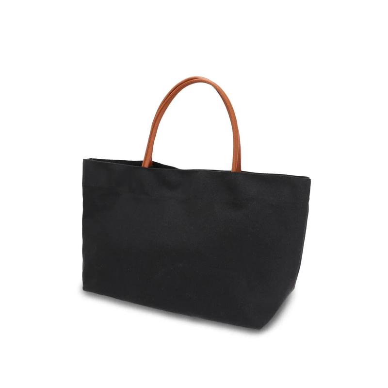 Product Introduction of White Black Shoulder Bag Classic Canvas Books Storage Handbag Snap Fastener Tote Bolso Student Books Storage Bags Bolsa Femimina 10