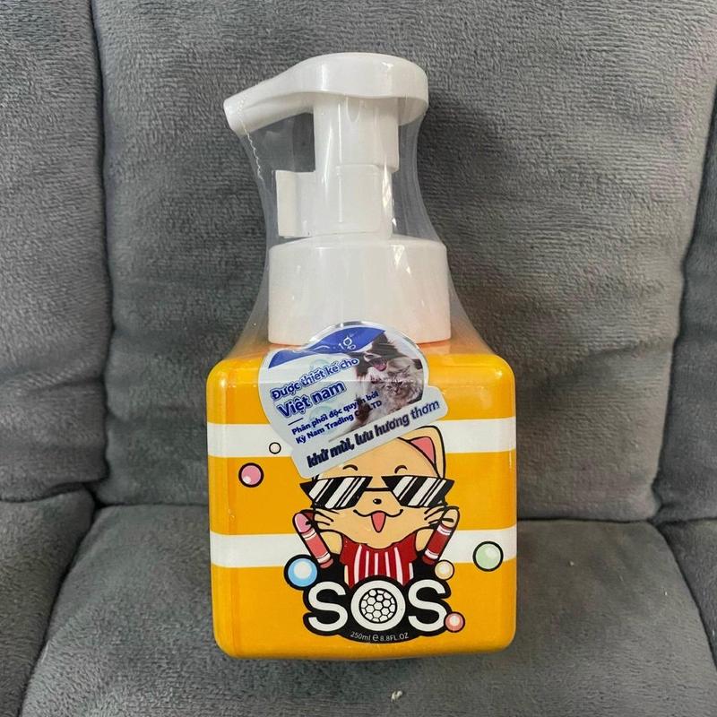 Sữa Tắm Khô Cho Mèo SOS - Bọt Tắm Khô Cho Mèo Chai Xịt 250ml 0
