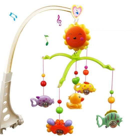 Bộ đầy đủ [GỒM CẢ ĐỒ TREO NÔI ] khung treo nôi tự xoay phát nhạc và đồ treo nôi cho bé