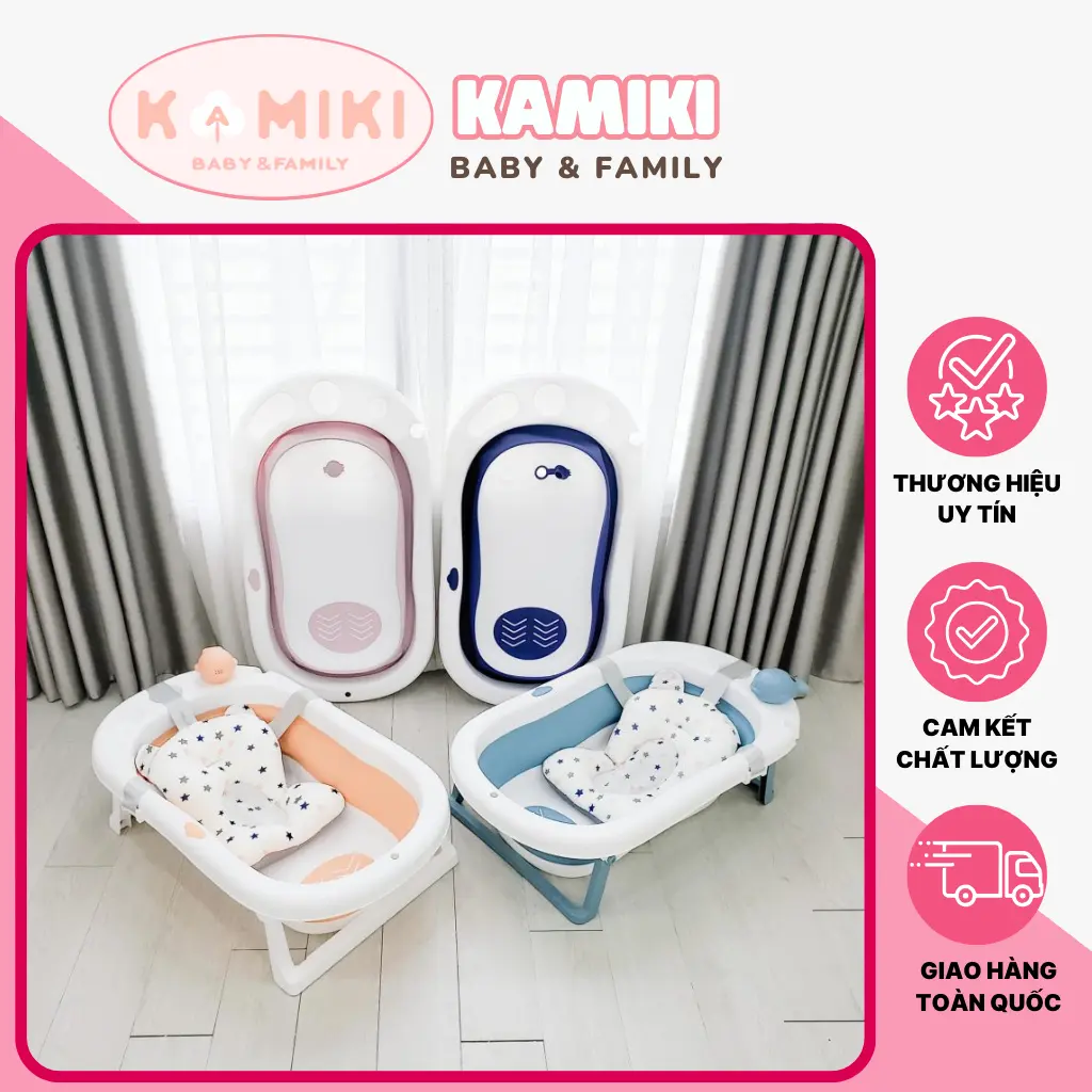 Chậu Tắm Gấp Gọn Kèm Phao Holla - Sản Phẩm Tiện Lợi Cho Gia Đình