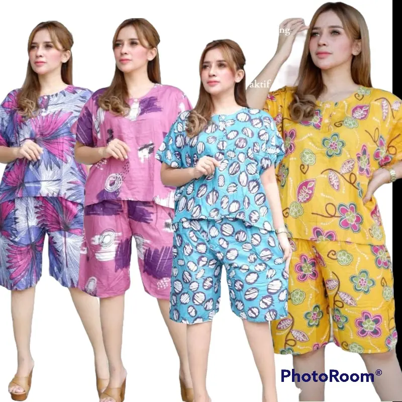 SET GOGO STANDAR 100RIBU DAPAT 4 PCS Busui Celana Pendek Motif Nyaman Setelan Rayon