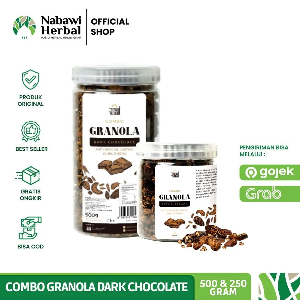 TIMUR TENGAH - Granola Dark Chocolate 500gram dan 250gram
