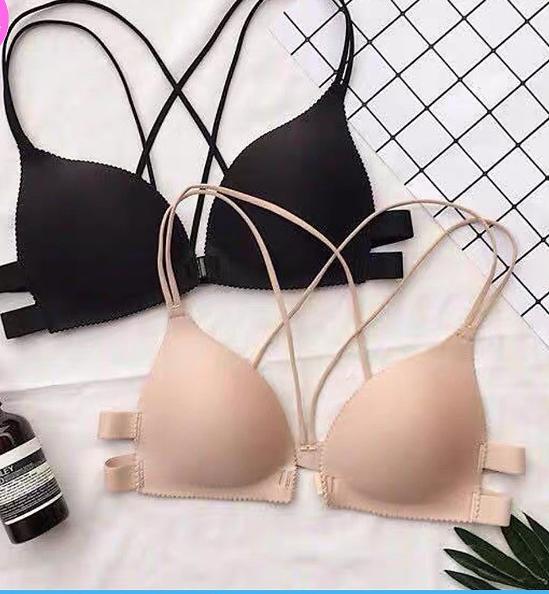 Áo lót su cài khóa trước 881 -  hàng đệm bàn tay mỏng mặc mát dày 0,5cm free size dưới 53kg số đo vòng 1 dưới 83cm- áo ngực Nữ Bra 0
