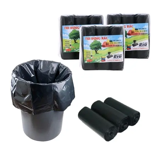 Set 15 Túi rác cuộn đen tự phân hủy size 45x56cm (3 cuộn/ túi) bảo vệ môi trường Đồng 2