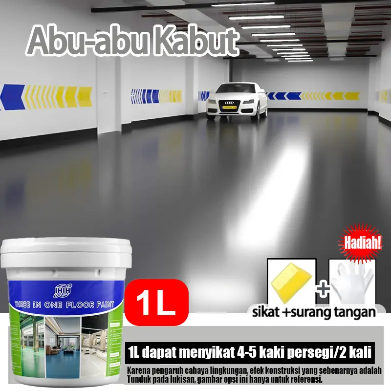 abu-abu gelap【cat lantai berbasis air】