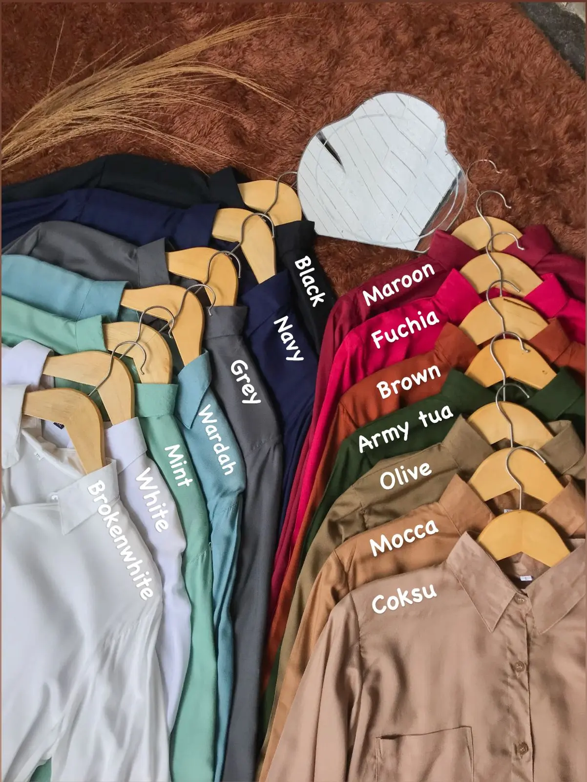 KEMEJA WANITA RAYON PREMIUM // KEMEJA RAYON Polos